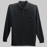 Long Sleeve Silk Touch Polo with Pocket